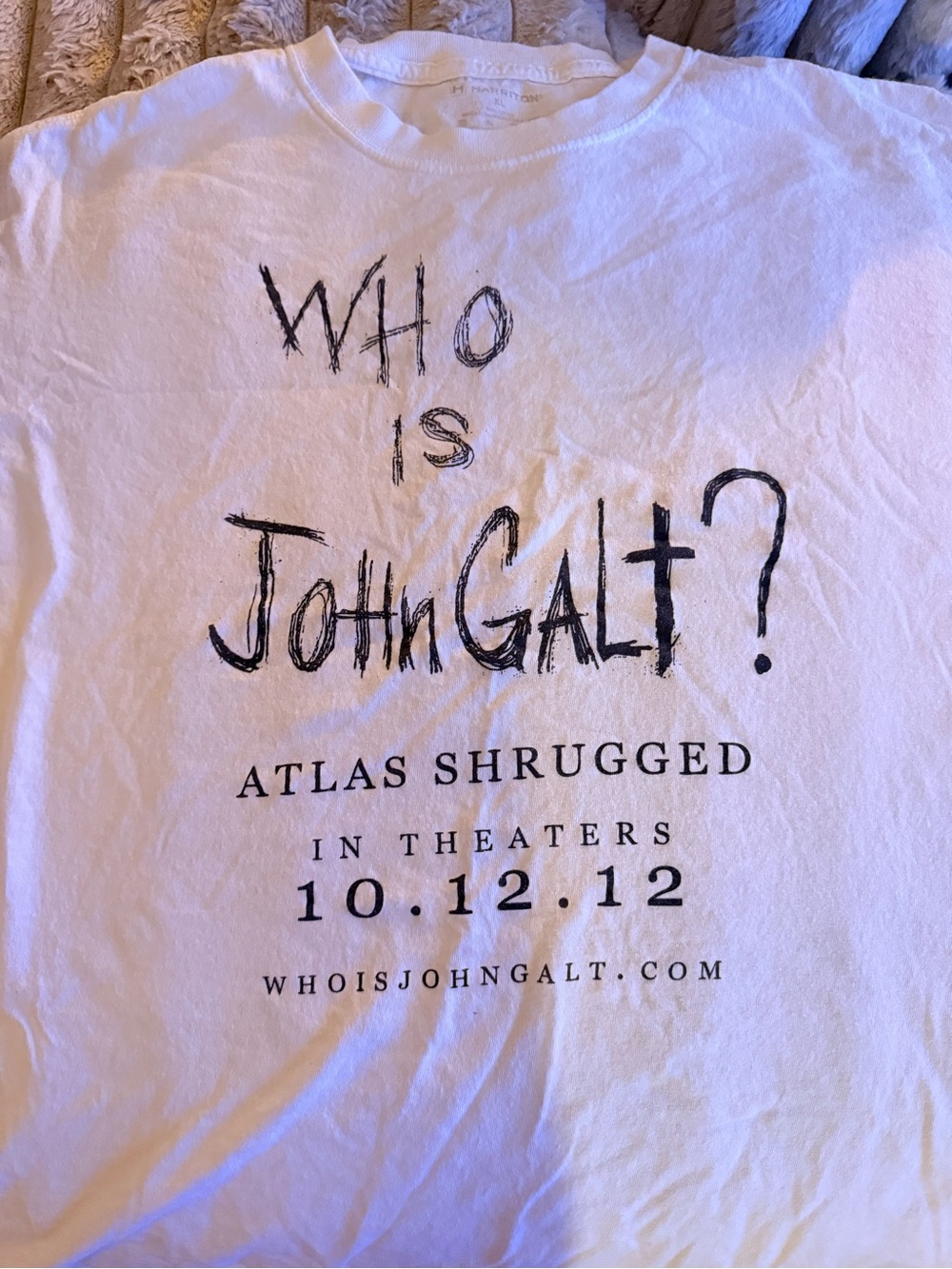 Who Is John Galt? Atlas Shrugged White Short Sleeve T-Shirt